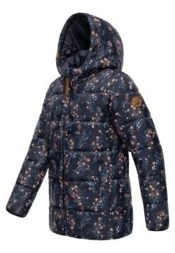 Ragwear ROXANKA FLOWERS - Winterjacke - Dark Blue -Ragwear 03f711079b444acf9eb1108a55975707