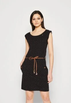 Ragwear TAGG DOTS - Jerseykleid - Black