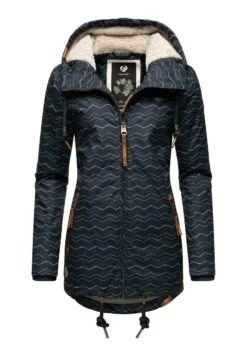 Ragwear ZUZKA - Wintermantel - Navy Zig Zag21 -Ragwear 0bb7afa6fe8e47569742a653bcd969d7