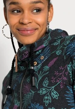 Ragwear PAYA FLOWERS - Sweatjacke - Black -Ragwear 1a741bb9a61a4ba4874ea16a34af94ca