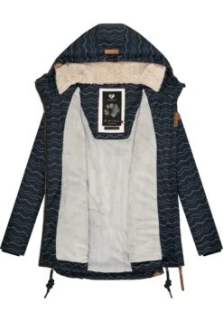 Ragwear ZUZKA - Wintermantel - Navy Zig Zag21 -Ragwear 1e092d8a0a714030a2b755d12e101d0a