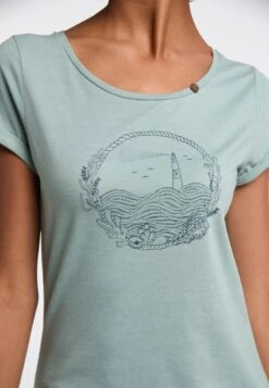 Ragwear FLORAH PRINT ORGANIC - T-Shirt Print - Aqua -Ragwear 255b0f805a454c188ac4872998a509e9