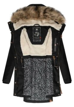 Ragwear TAWNY - Wintermantel - Black -Ragwear 25bc4cebc4124998871d5abb540aac45