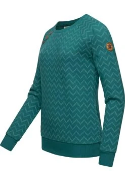 Ragwear DARIA ZIG ZAG E - Sweatshirt - Petrol -Ragwear 29a96d4a86654b158a59d413dcadff81