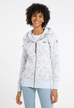 Ragwear PRINT ZIP - Sweatjacke - Light Blue