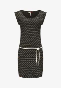 Ragwear TAG ZIG ZAG - Etuikleid - Black