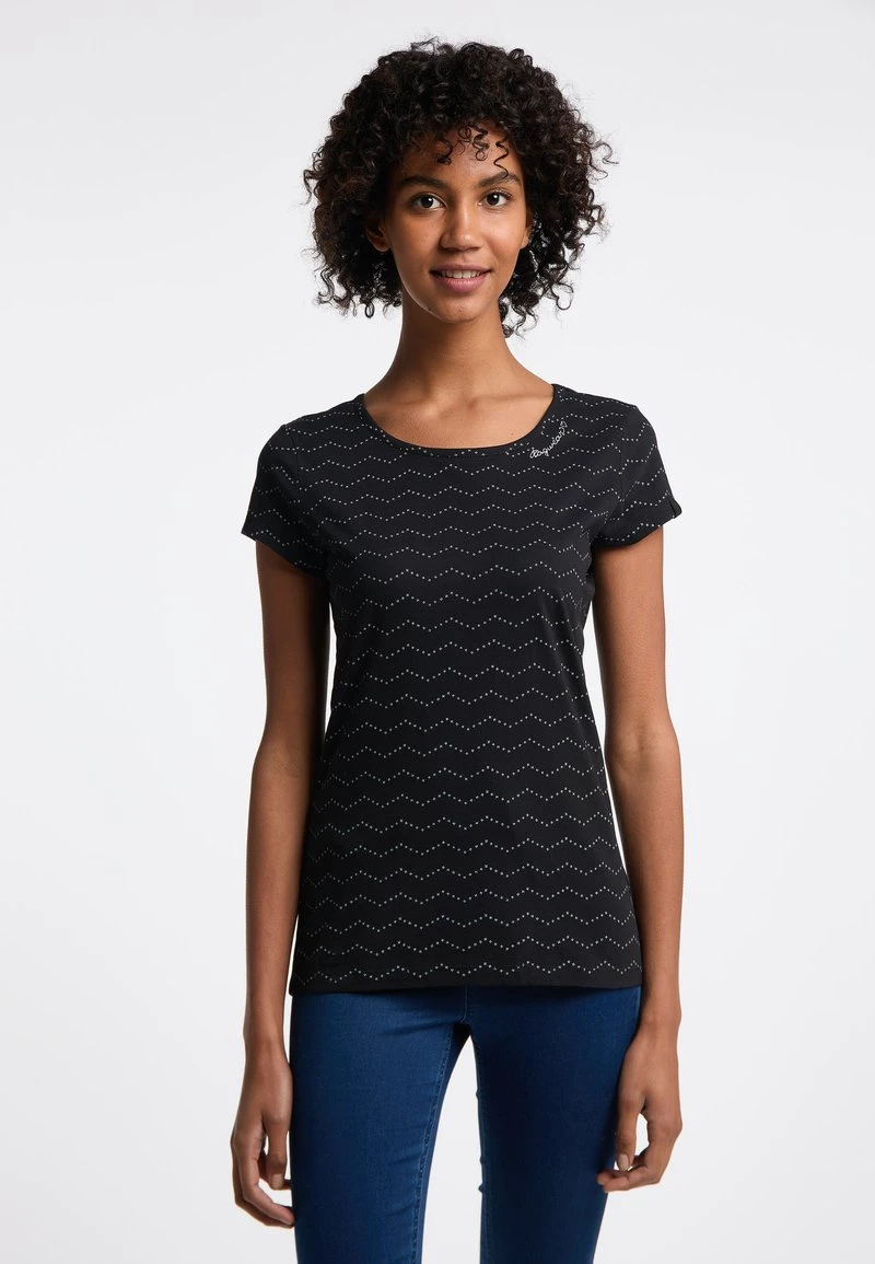 Ragwear ZIG ZAG - T-Shirt Print - Black 3 Ragwear ZIG ZAG - T-Shirt Print - Black