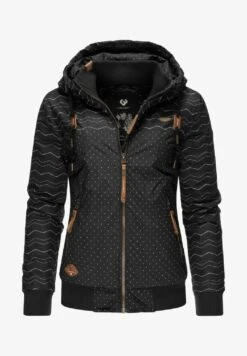 Ragwear NUGGIE ZIG ZAG INTL - Winterjacke - Black -Ragwear 4b53ad6e33a644f5813c227e73d379da