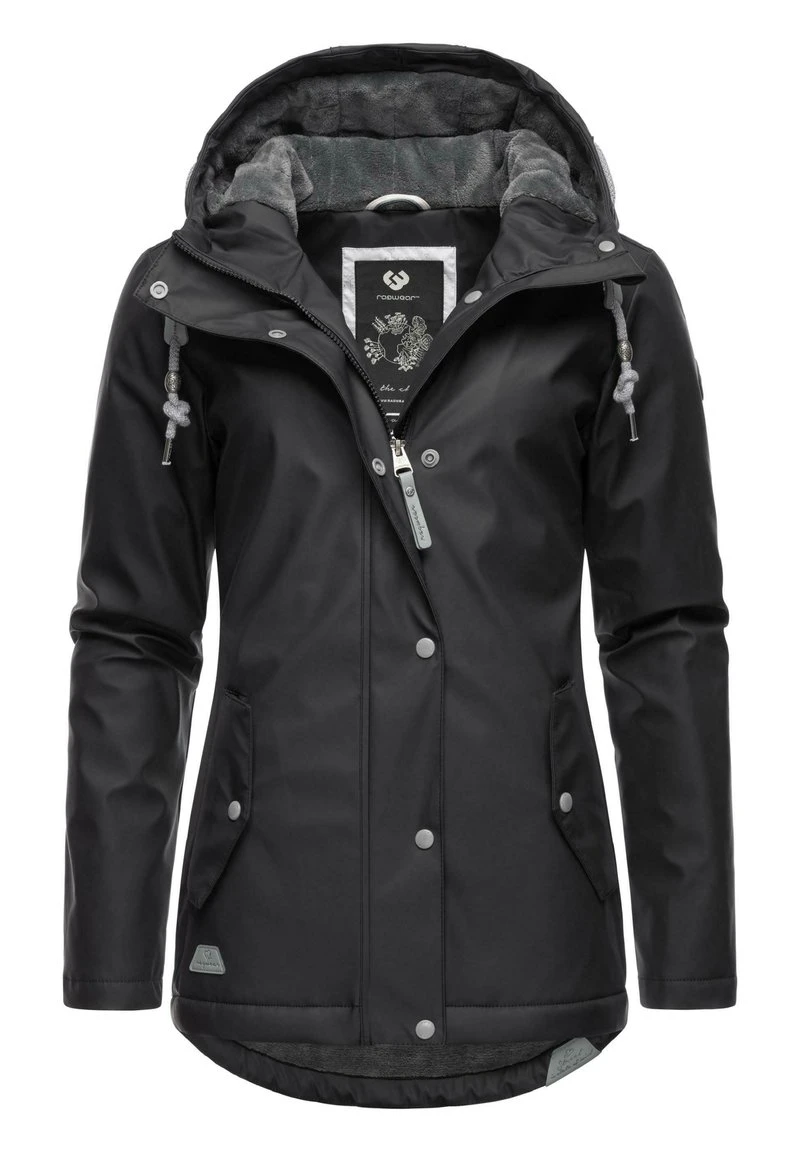 Ragwear MARGE - Regenjacke / Wasserabweisende Jacke - Black 6 Ragwear MARGE - Regenjacke / Wasserabweisende Jacke - Black – Bild 4