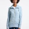 Ragwear RYLIE BIRDS ZIP - Sweatjacke - Light Blue