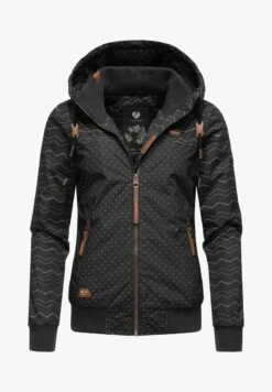 Ragwear NUGGIE ZIG ZAG INTL - Winterjacke - Black -Ragwear 6d84c9b2e796416b8b4fadefd3cfec95 1