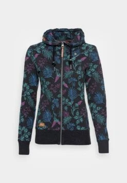 Ragwear PAYA FLOWERS - Sweatjacke - Black -Ragwear 863c160439634442bedead76186e2714