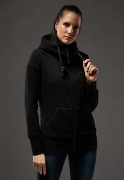 Ragwear NESKA ZIP UPGRADE - Sweatjacke - Black -Ragwear 87044fc46328439f8925754a5b544b69