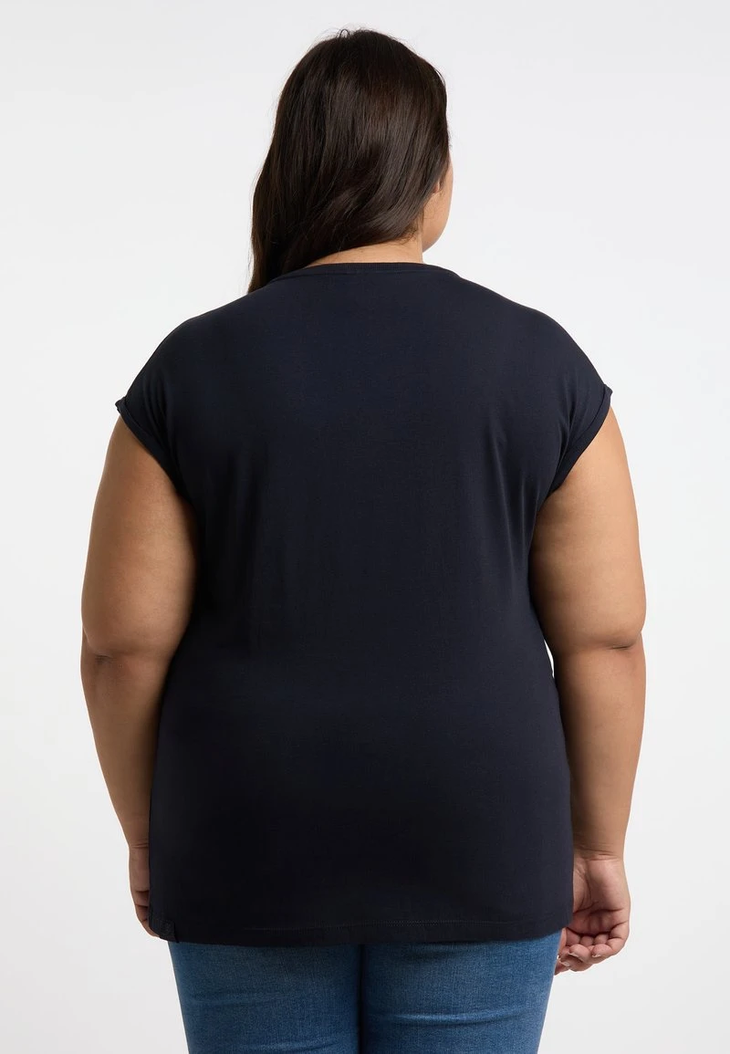 DIONA PLUS - T-Shirt Basic - Navy 5 DIONA PLUS - T-Shirt Basic - Navy – Bild 3