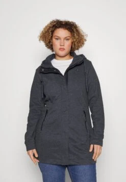 LETTI PLUS - Sweatjacke - Dark Grey Melange