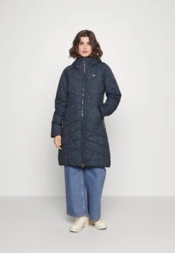 Ragwear DIZZIE COAT DOTS - Klassischer Mantel - Navy
