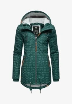 Ragwear ZUZKA - Wintermantel - Dark Green Zig Zag -Ragwear b4f6474c89a94558ba7e52cd324fd313 1