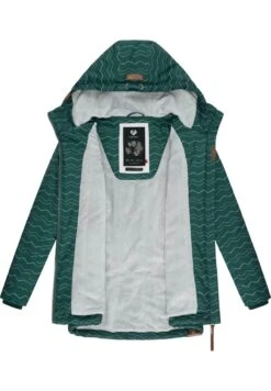 Ragwear ZUZKA - Wintermantel - Dark Green Zig Zag -Ragwear cdf4f2e13e4f4910a481363862722aae