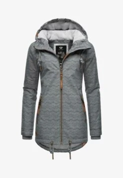 Ragwear ZUZKA - Wintermantel - Grey Zig Zag