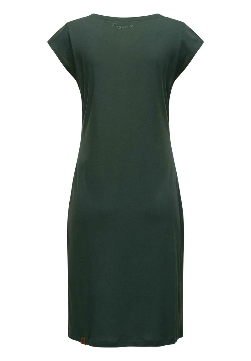 Ragwear SOLID - Jerseykleid - Dark Green 4 Ragwear SOLID - Jerseykleid - Dark Green – Bild 2