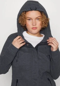 LETTI PLUS - Sweatjacke - Dark Grey Melange -Ragwear e65c28686d0a403587737c6c64e864aa