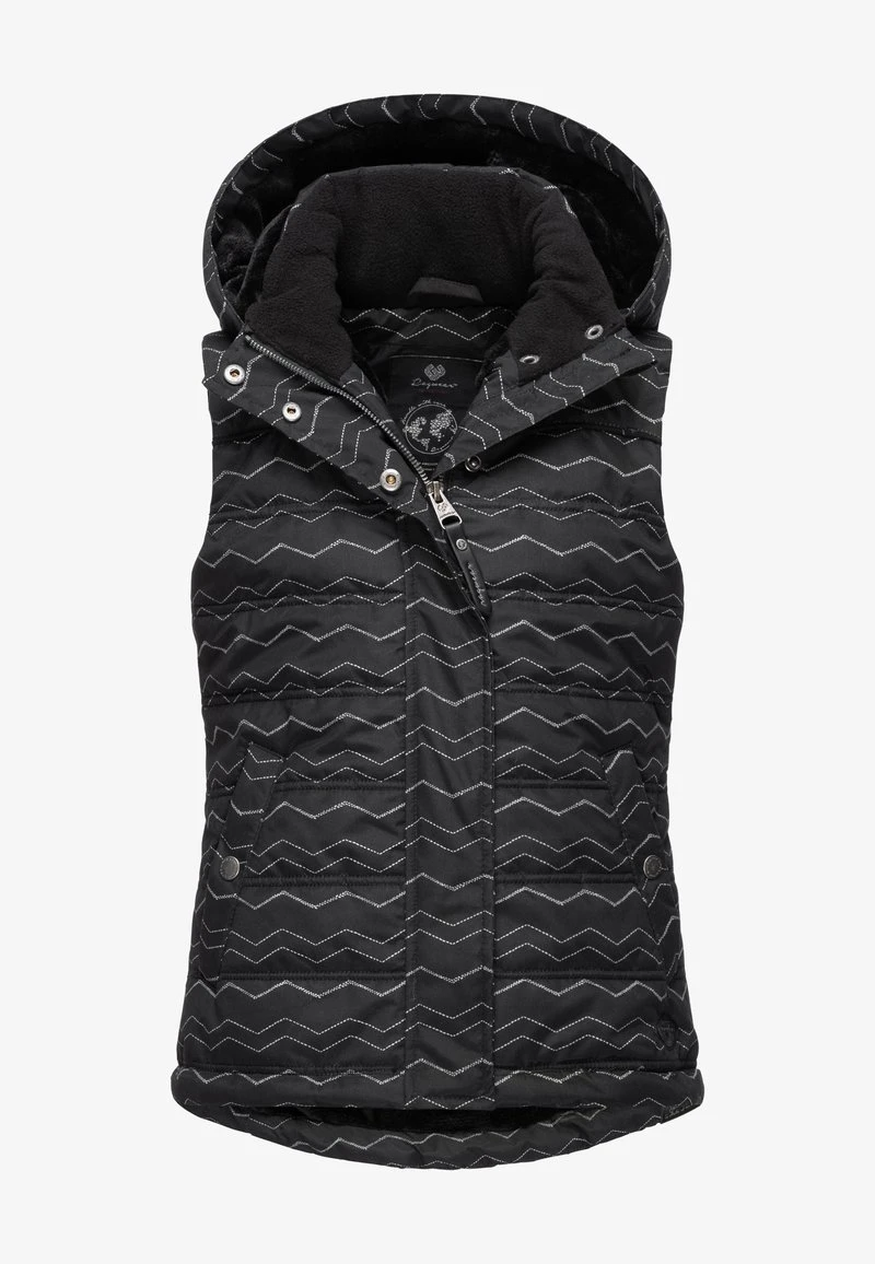 Ragwear MARRIN CHEVRON - Weste - Black 4 Ragwear MARRIN CHEVRON - Weste - Black – Bild 2